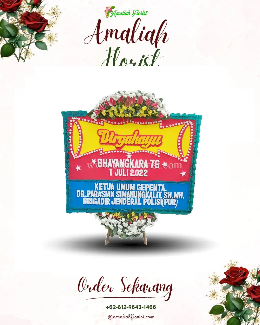 Papan Bunga HUT Ulang Tahun Simpang Kanan